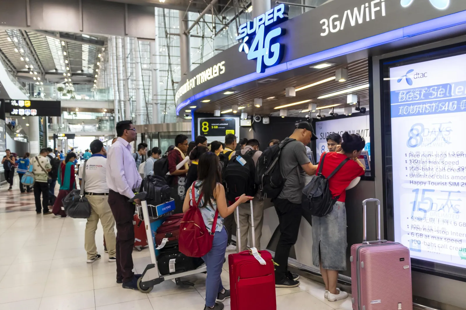 Can you get a SIM card after midnight in Bangkok airport